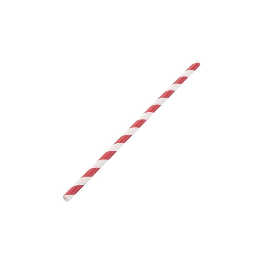RED STRIPE PAPER STRAW