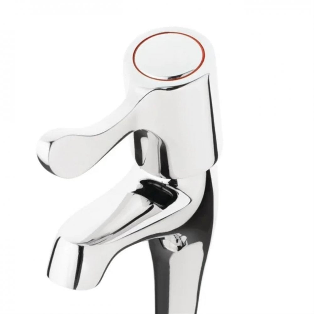 LEVER HIGH NECK PILLAR SINK TAPS (PAIR)