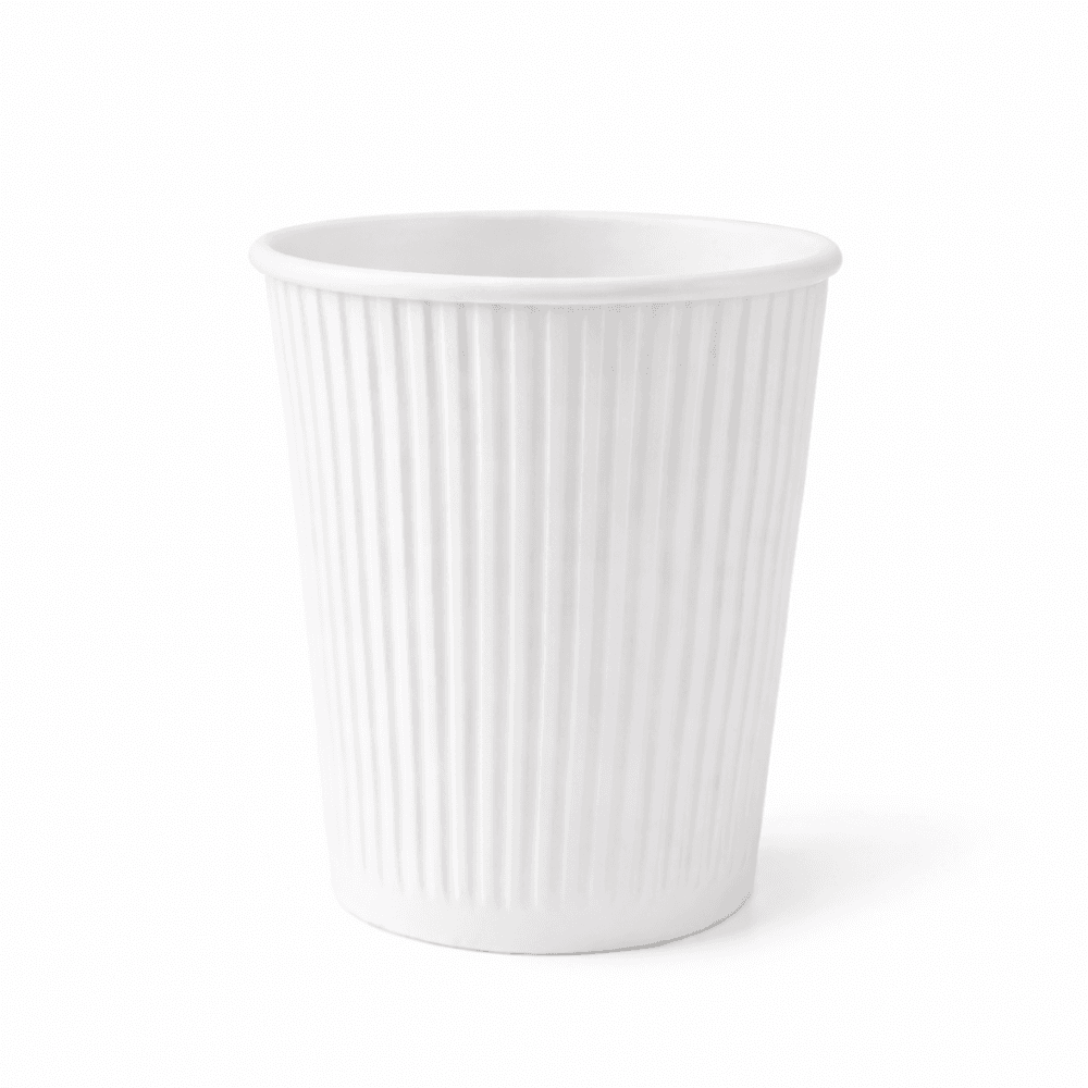 12OZ WHITE RIPPLE CUP