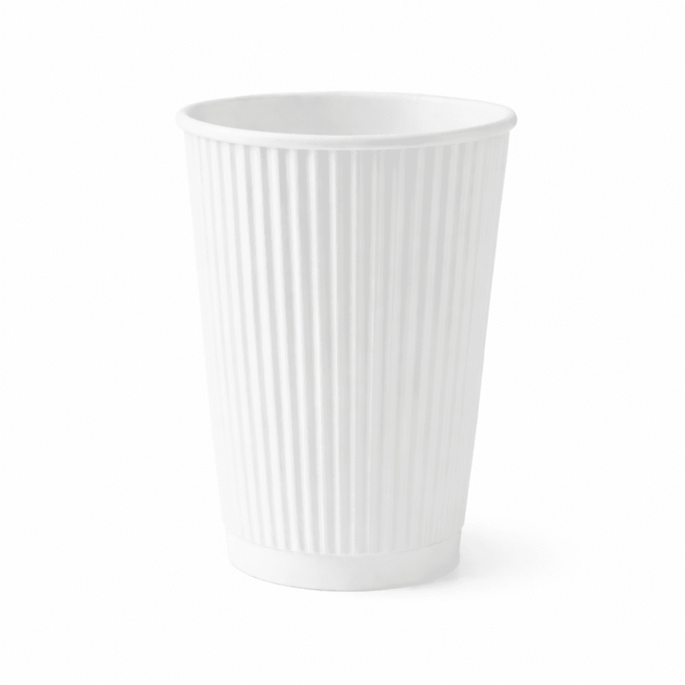 16OZ WHITE RIPPLE CUP