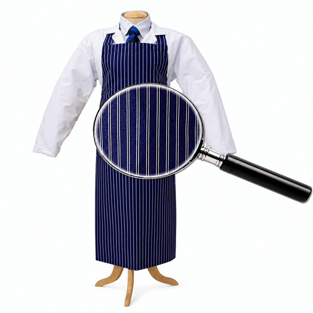 NYLON NAVY BLUE STRIPE APRON